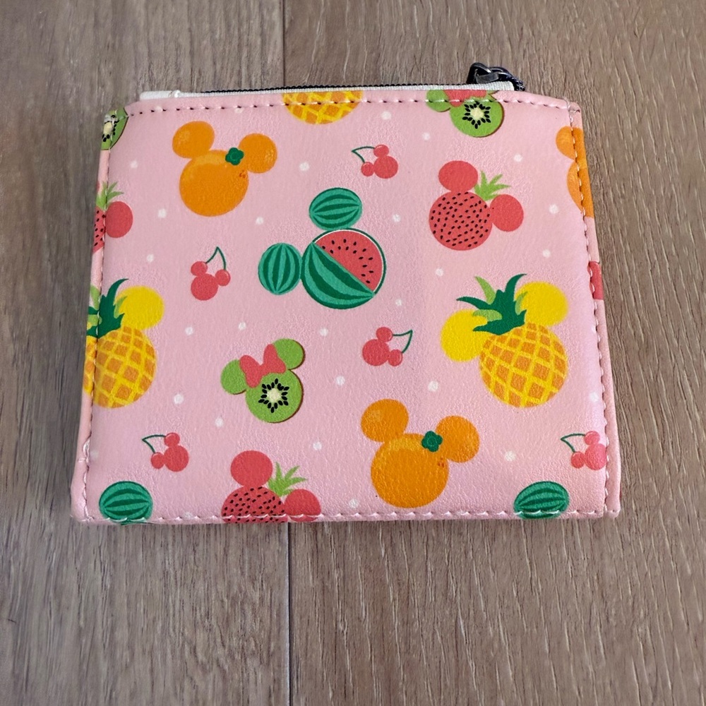 Disney Loungefly Pink Fruit Print Backpack and Wallet Set - Picture 7 of 9